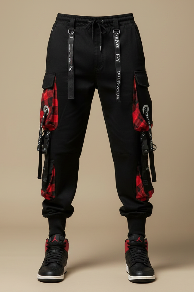 Pantalon Noir Avec Chaine Homme - Molleton - vue 3