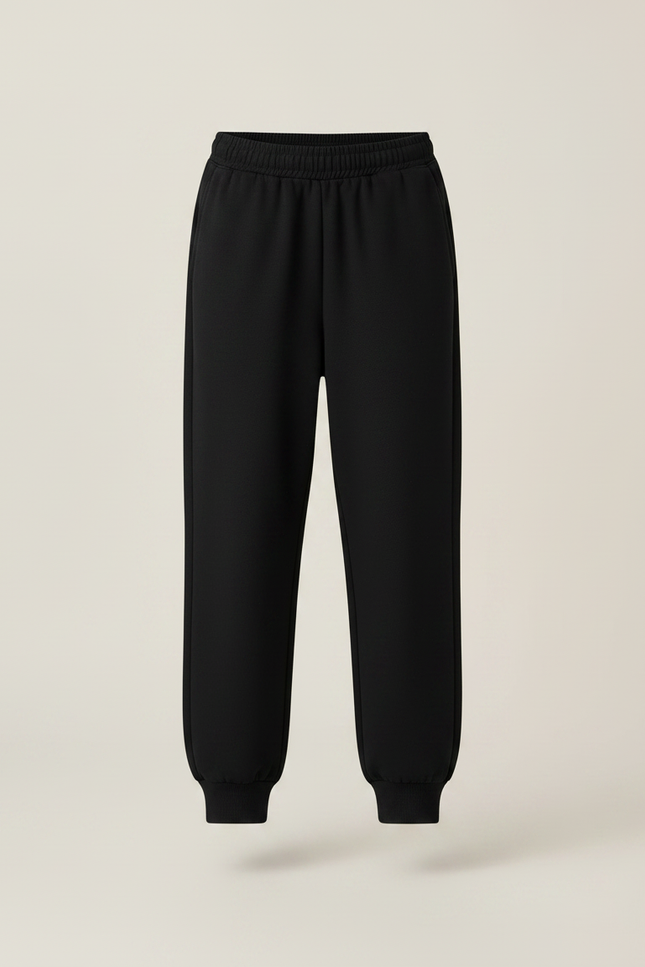 Pantalon Noir Molletonné Ample Enfant Confortable - vue 3