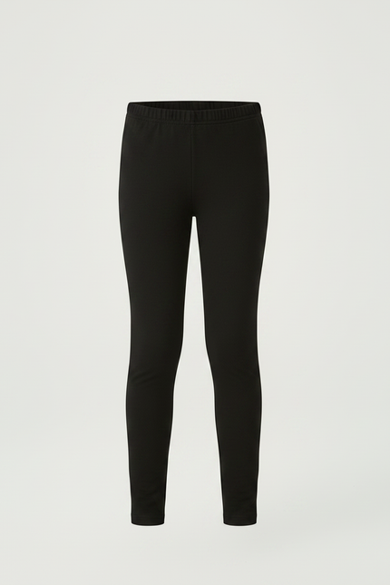 Pantalon Noir Fille Simple Confortable Extensible - Maille - vue 3