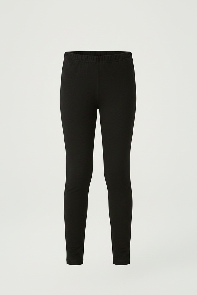Pantalon Noir Fille Simple Confortable Extensible - Maille - vue 3