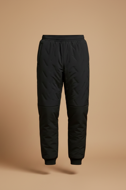 Pantalon Noir Matelassé Homme Décontracté Sport Hiver - Polyester - vue 3
