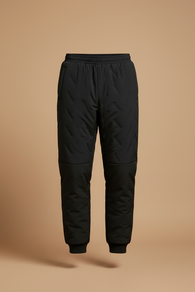 Pantalon Noir Matelassé Homme Décontracté Sport Hiver - Polyester - vue 3