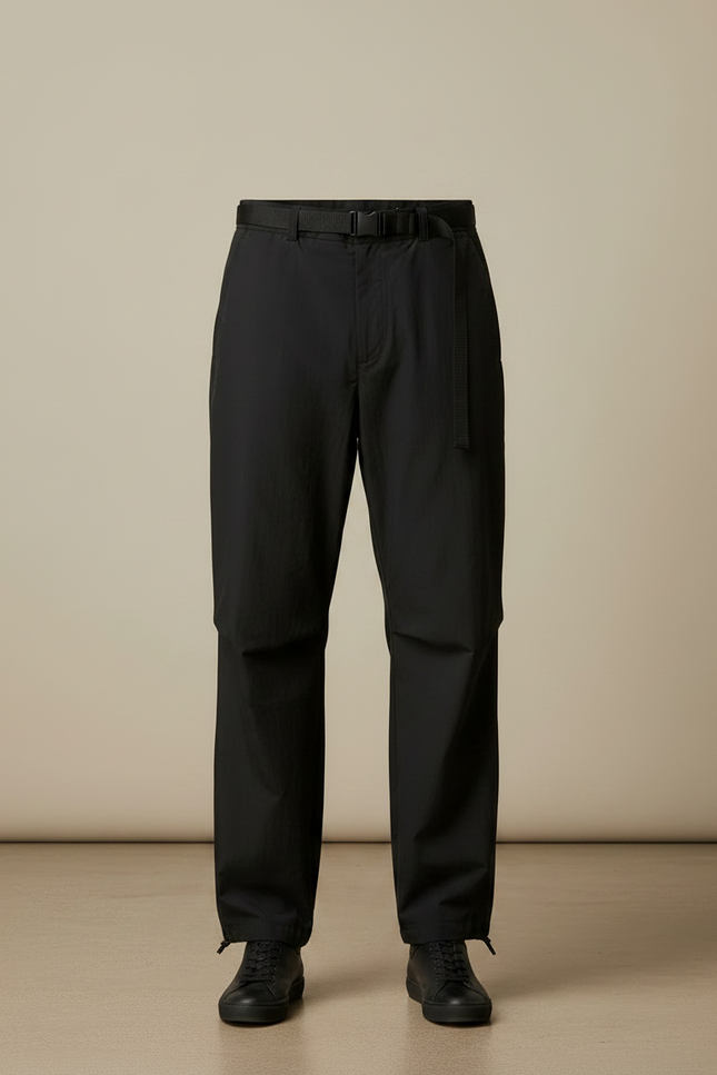 Pantalon Noir Homme Cargo Sportif Ample Décontracté - Polyester - vue 3