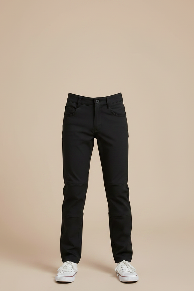 Pantalon Noir Enfant Slim Confortable Décontracté - Polyester - vue 3