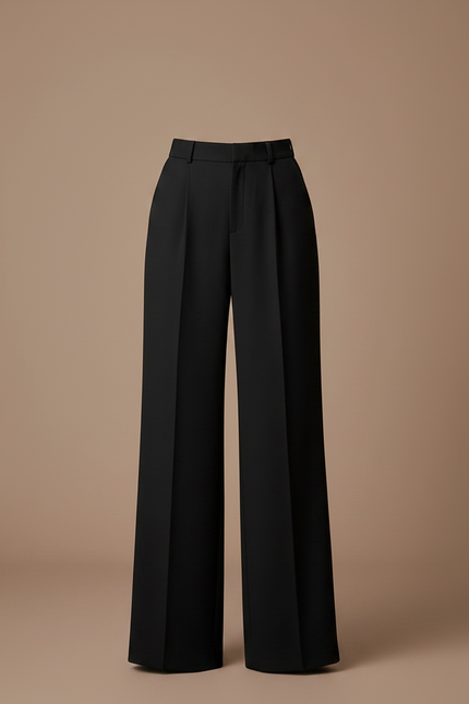Pantalon De Tailleur Femme Noir - Gabardine - vue 3