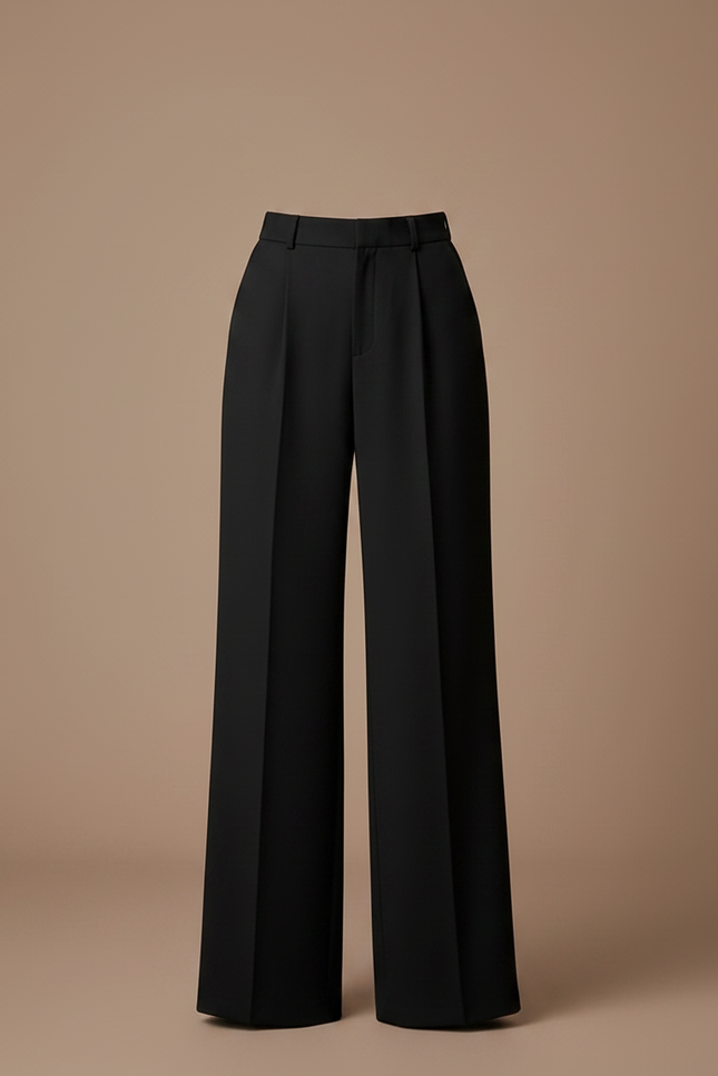 Pantalon De Tailleur Femme Noir - Gabardine - vue 3