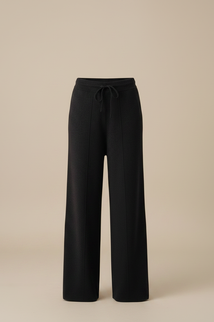 Pantalon Noir Maille Souple Confortable Décontracté - vue 3