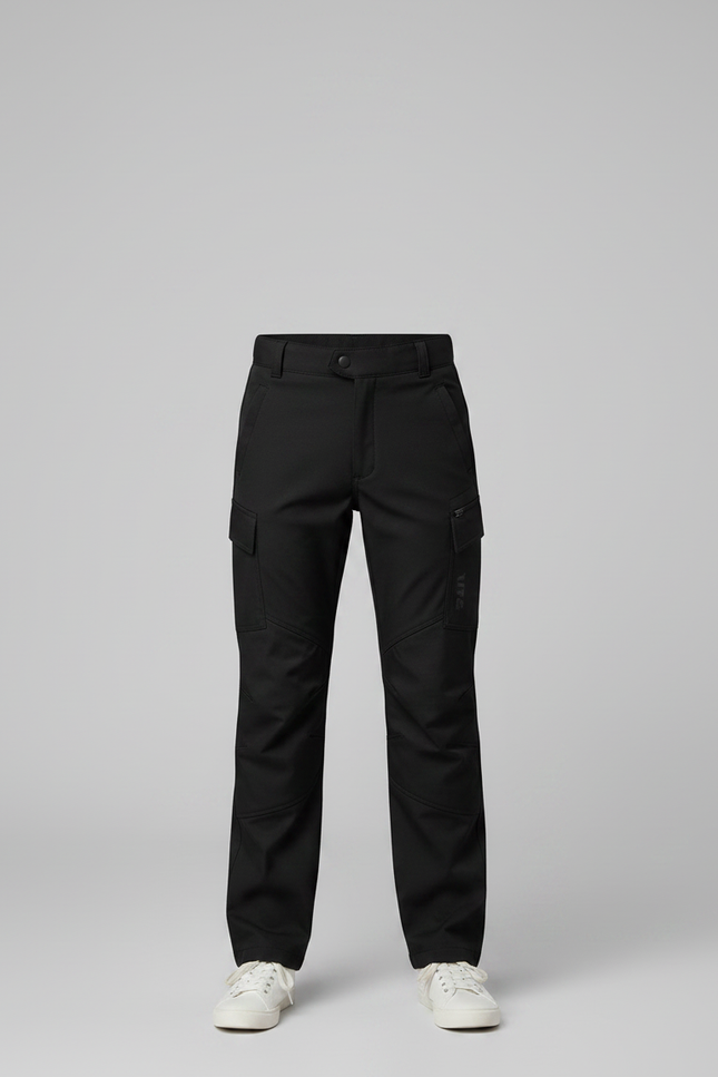 Pantalon Noir Enfant Cargo Résistant Confortable - Gabardine - vue 3