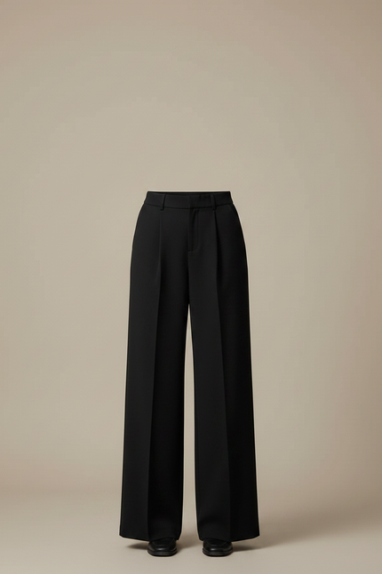 Pantalon Pince Noir Femme - Gabardine - vue 3