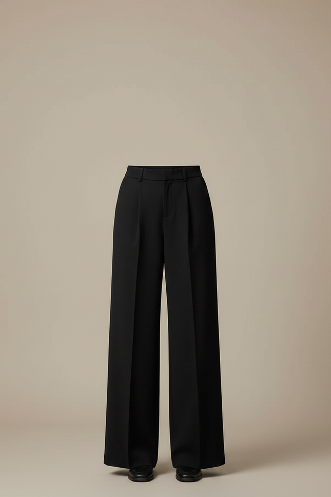 Pantalon Pince Noir Femme - Gabardine - vue 3