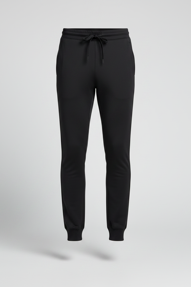 Pantalon Noir Homme Sportif Ajusté Décontracté - Polyester - vue 3
