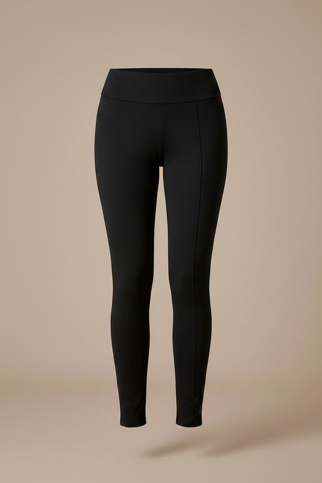 Pantalon Noir Taille Haute Slim Élastique Femme - Polyester - vue 3