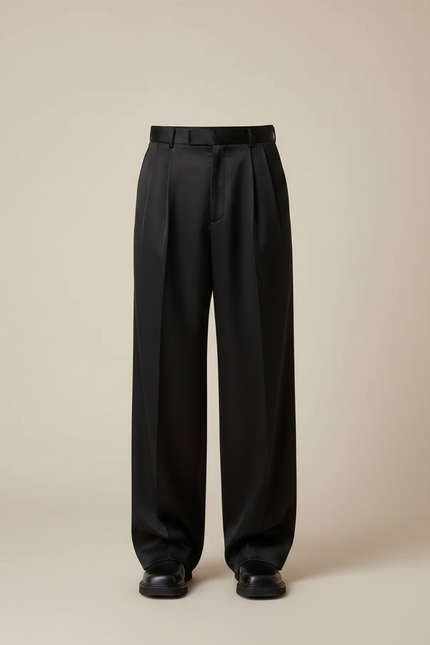 Pantalon Satin Noir Homme - vue 3