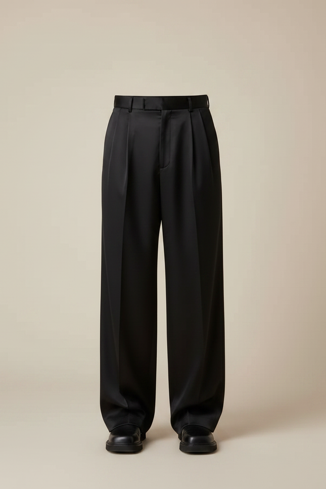 Pantalon Satin Noir Homme - vue 3