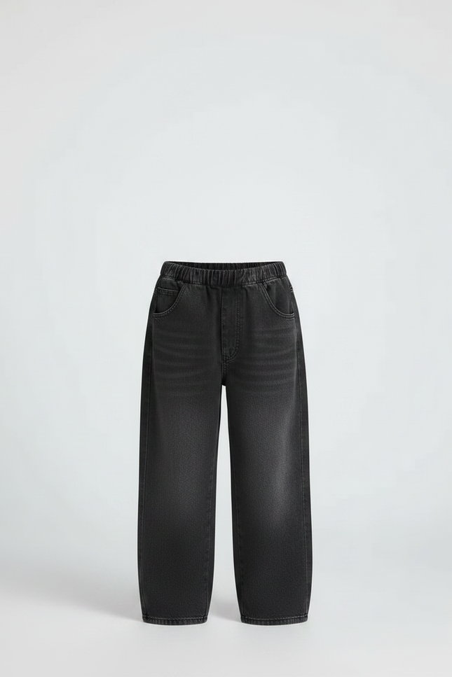 Pantalon Noir Ample Denim Enfant Décontracté - Jean - vue 3