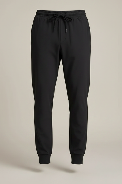 Pantalon Noir Jogger Sport Cordon Élastique Homme - Polyester - vue 3