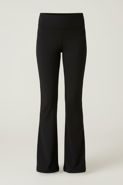 Pantalon Noir Évasé Confortable Taille Haute Fille - Polyester - vue 3