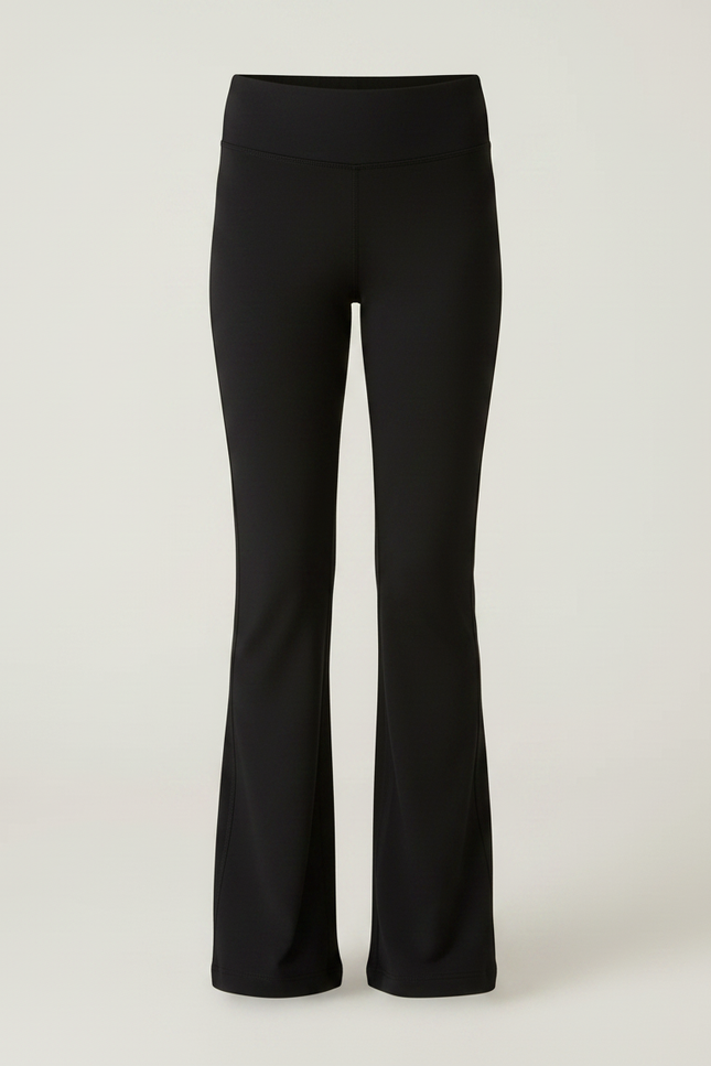 Pantalon Noir Évasé Confortable Taille Haute Fille - Polyester - vue 3