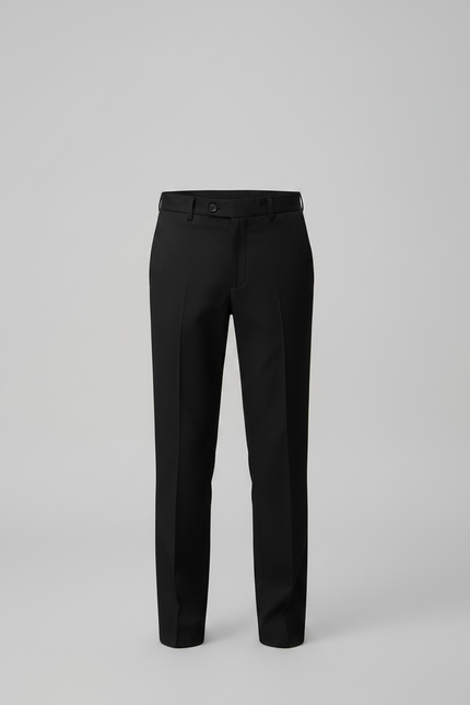Pantalon Noir Garçon Formel Élégant Droit Classique - Gabardine - vue 3