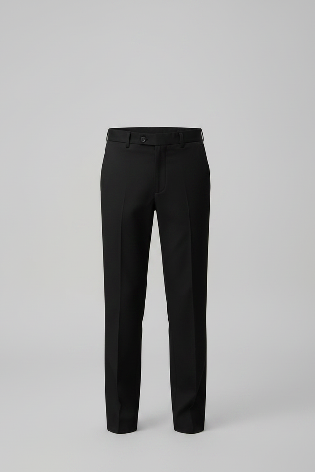 Pantalon Noir Garçon Formel Élégant Droit Classique - Gabardine - vue 3