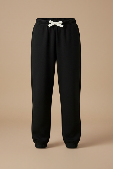 Pantalon Coton Noir - Molleton - vue 3