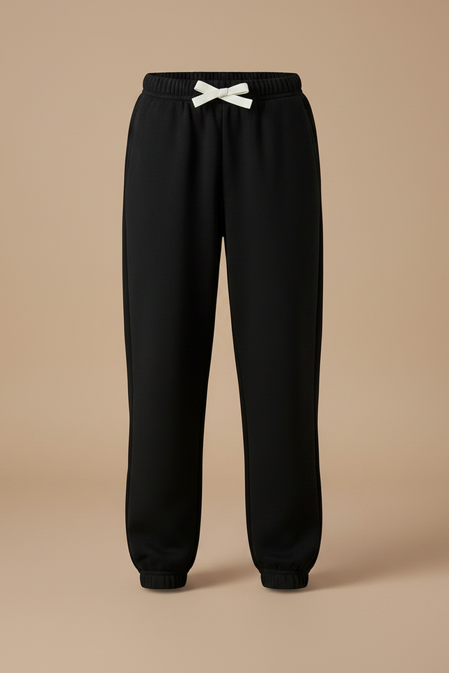 Pantalon Coton Noir - Molleton - vue 3