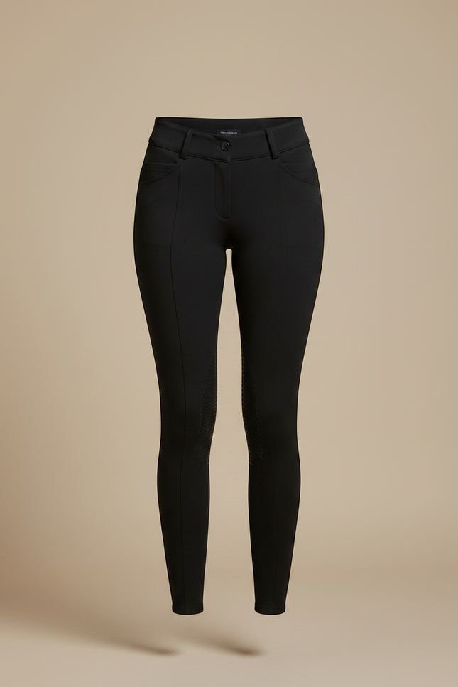 Pantalon Noir Équitation Ajusté Silicone Femme - Polyester - vue 3