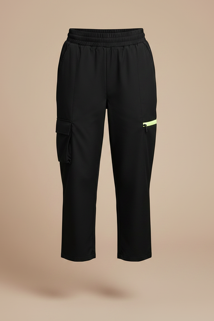 Pantalon Cargo Noir Enfant - Polyester - vue 3