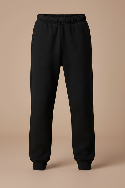 Pantalon Noir Jogging Coton Confortable Garçon - Molleton - vue 3