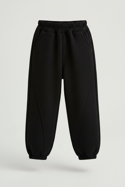 Pantalon Noir Ample Élastique Molletonné Enfant - vue 3