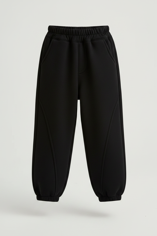Pantalon Noir Ample Élastique Molletonné Enfant - vue 3