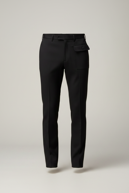Pantalon Habille Noir - Gabardine - vue 3