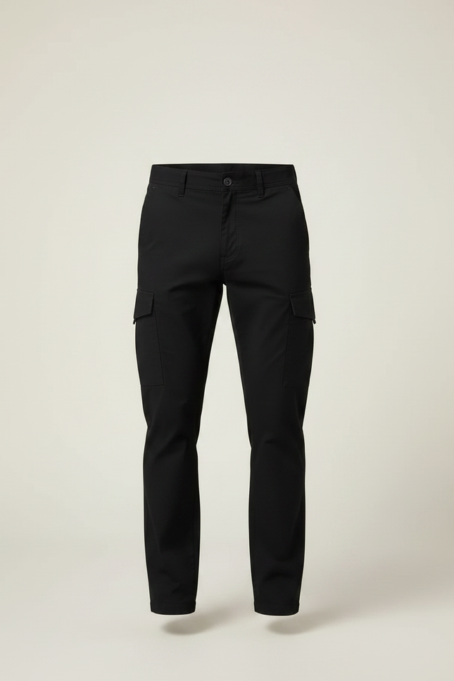 Pantalon Noir Cargo Tactique Homme Multi-poches - Gabardine - vue 3