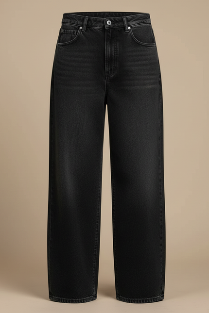 Pantalon Noir Ample Denim Vintage Décontracté - Jean - vue 3