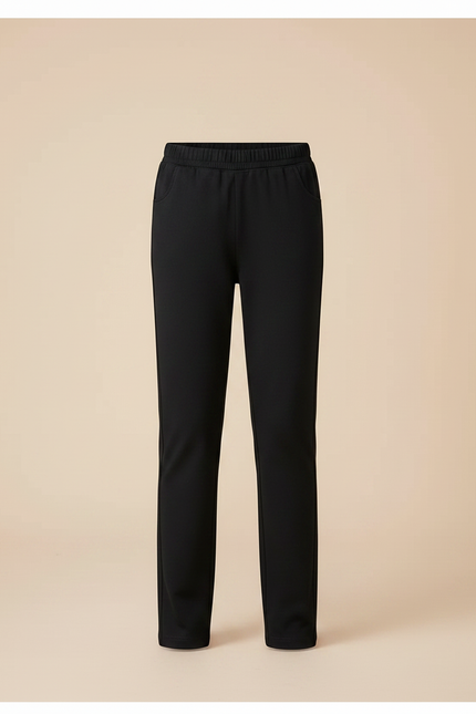 Pantalon Noir Enfant Décontracté Simple Uni - Molleton - vue 3