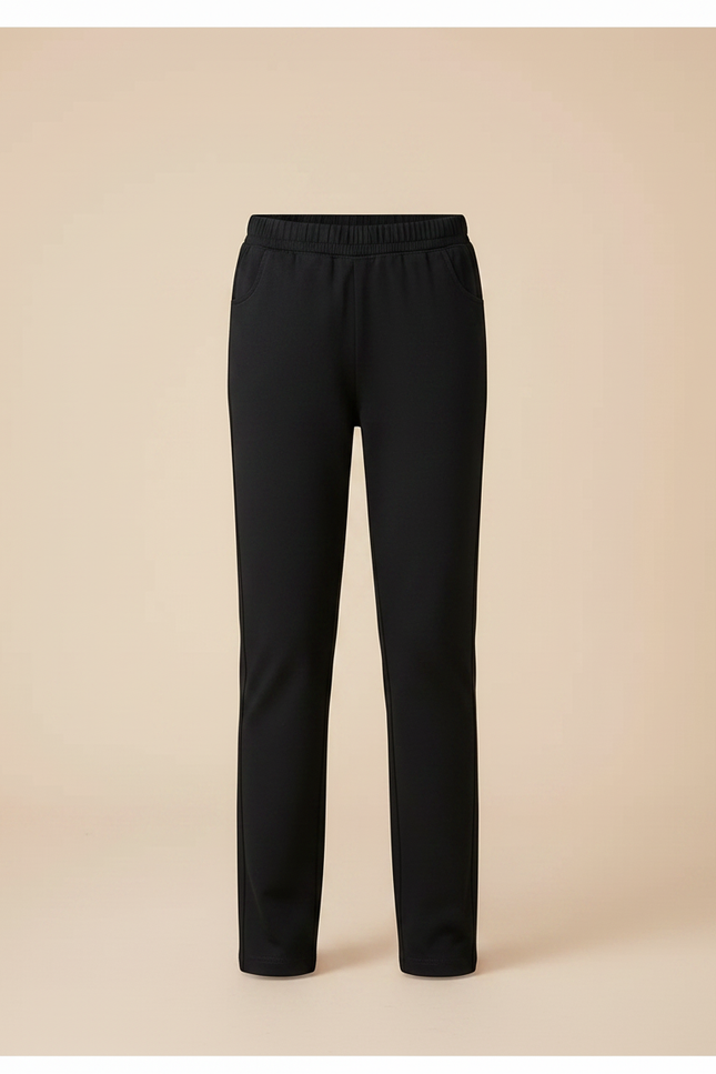 Pantalon Noir Enfant Décontracté Simple Uni - Molleton - vue 3