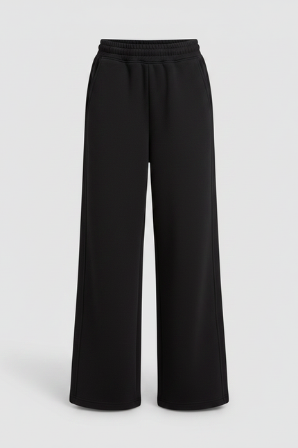 Pantalon Noir Ample Sportif Fille Coton - Molleton - vue 3