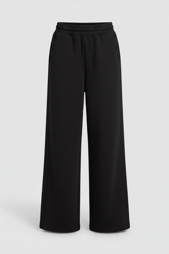 Pantalon Noir Ample Sportif Fille Coton - Molleton - vue 3