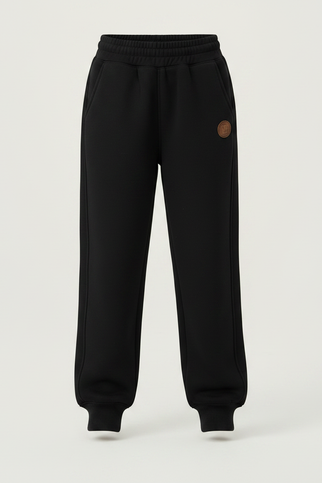Pantalon Noir Molletonné Confortable Enfant - vue 3