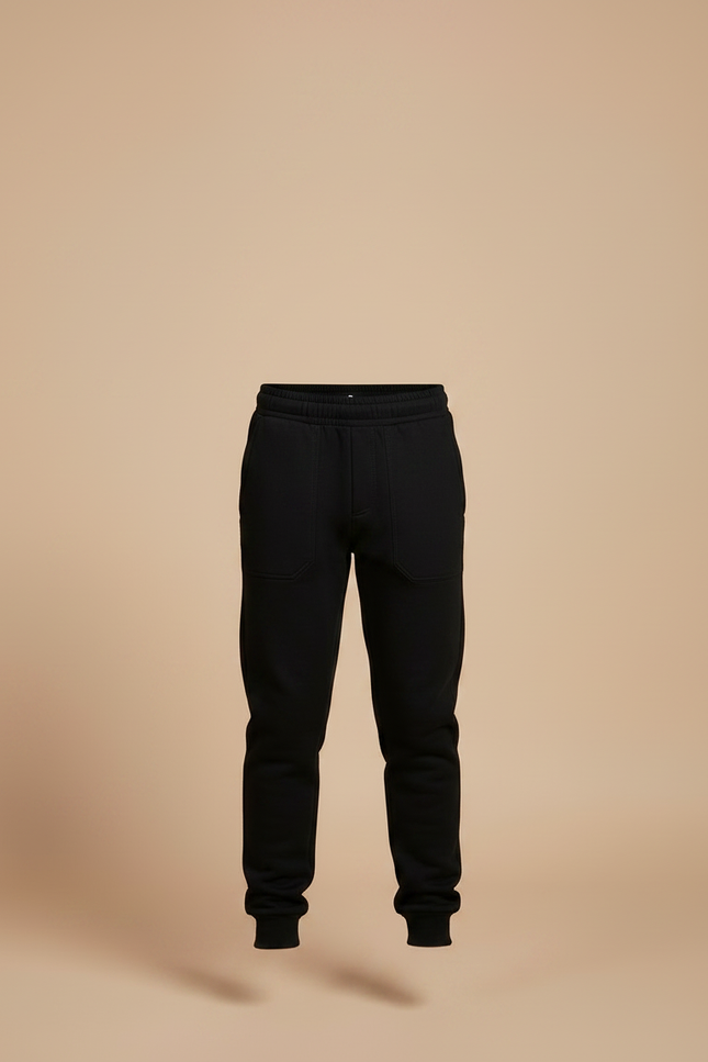 Pantalon Noir Jogging Molleton Garçon Sport Décontracté - vue 3