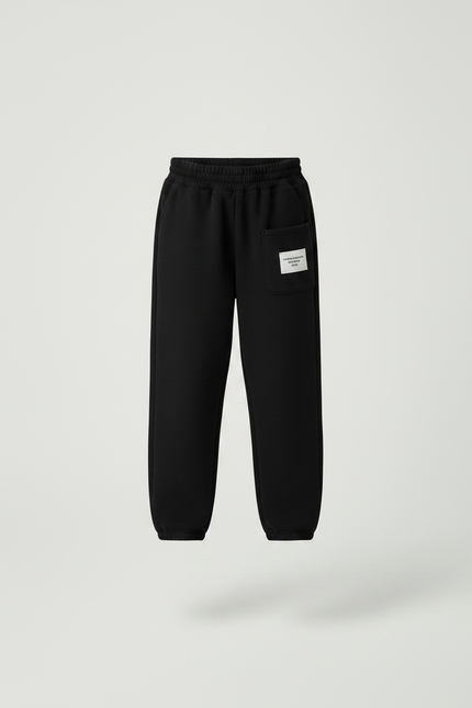 Pantalon Noir Molletonné Sport Ample Confortable Enfant - vue 3
