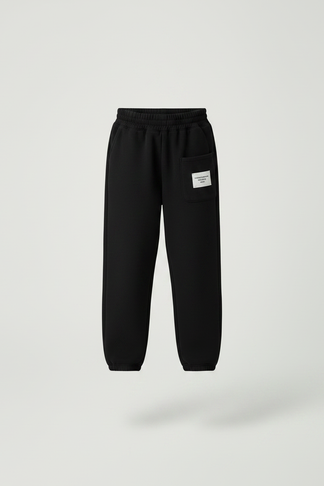 Pantalon Noir Molletonné Sport Ample Confortable Enfant - vue 3