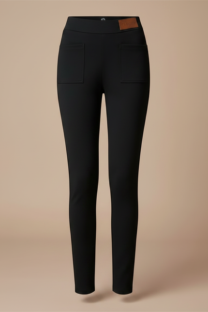 Pantalon Noir Skinny Élastique Chic Femme - Polyester - vue 3