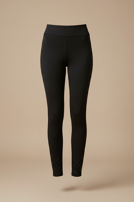 Pantalon Noir Moulant Extensible Taille Haute Femme - Polyester - vue 3