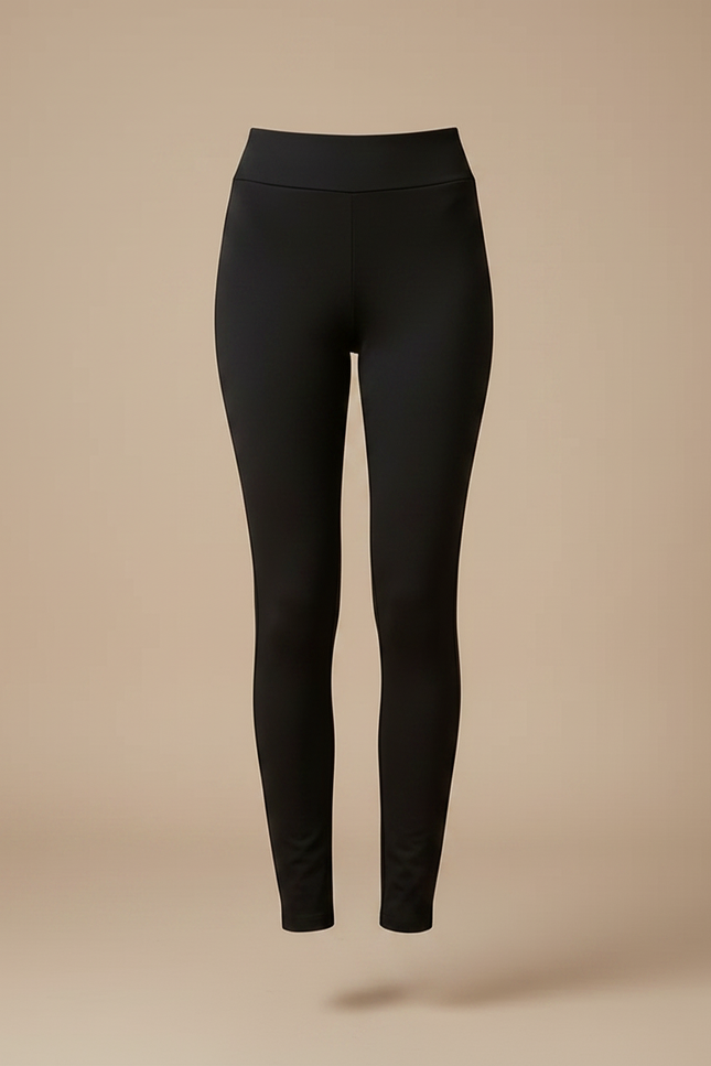 Pantalon Noir Moulant Extensible Taille Haute Femme - Polyester - vue 3