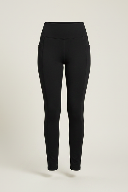 Pantalon Noir Slim Taille Haute - Maille - vue 3