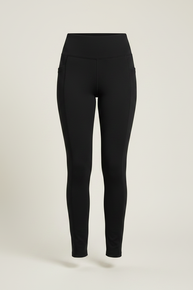 Pantalon Noir Slim Taille Haute - Maille - vue 3