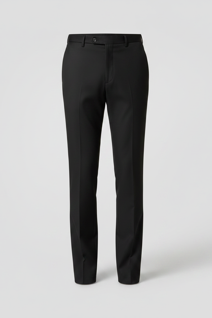 Pantalon Noir Homme Classique Droit Élégant Business - Gabardine - vue 3