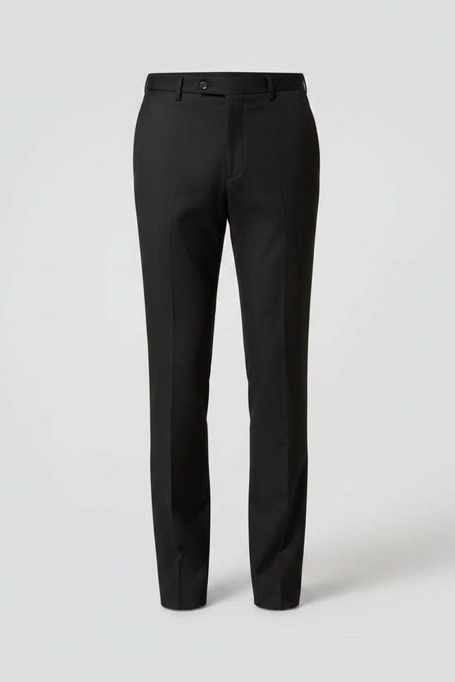 Pantalon Noir Homme Classique Droit Élégant Business - Gabardine - vue 3