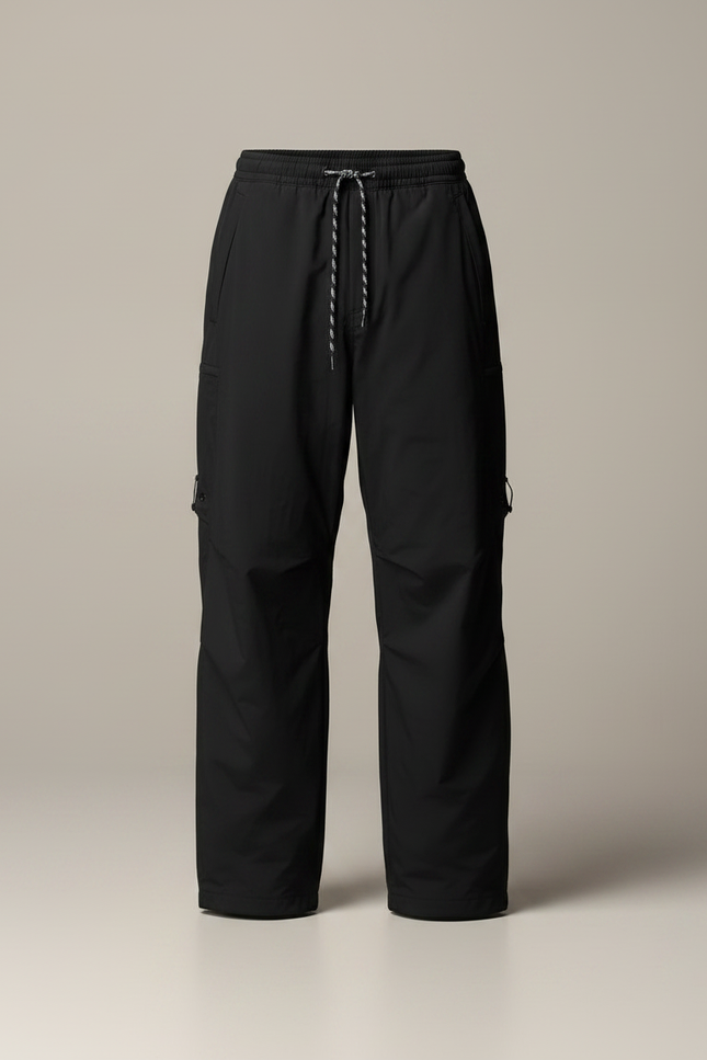 Pantalon Noir Cargo Ample Sportif Homme - Polyester - vue 3